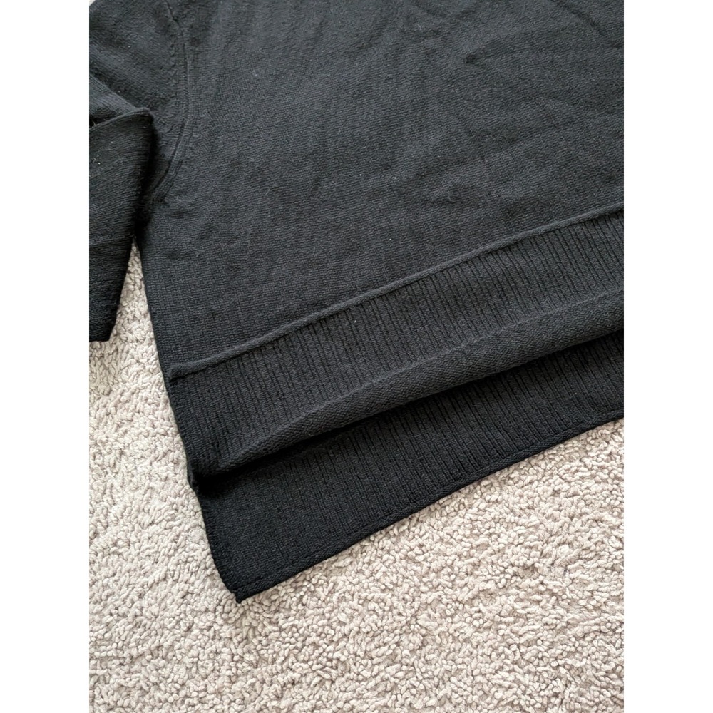 Quince Mongolian Cashmere Boxy Crewneck Sweater Womens Large Black NWT - Picture 3 of 8